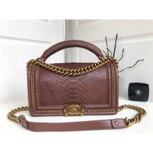 Chanel Chain Boy Flap Medium Bag In Python 06 2024