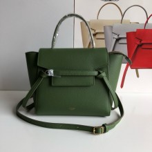 Celine  Nano Belt bag in grained calfskin green 01 2024