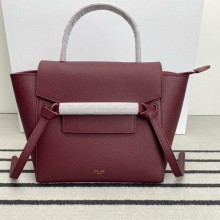 Celine  Nano Belt bag in grained calfskin burgundy 2024