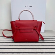 Celine  Nano Belt bag in grained calfskin red 2024