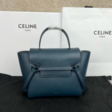 Celine  Nano Belt bag in grained calfskin navy blue 2024