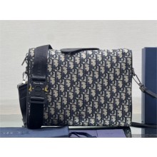 Dior Beige and Black Oblique Jacquard Lingot Messenger Bag 2023