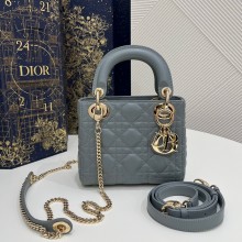 DIOR Mini Lady Dior Bag IN Horizon Blue Cannage Lambskin 2023