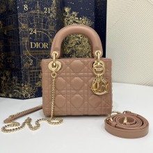DIOR Mini Lady Dior Bag IN Blush Cannage Lambskin WITH GOLD HARDWARE 2023