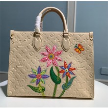LV x YK OnTheGo MM TOTE BAG M46416 WHITE 2023 