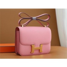 Hermes Constance 18 Bag in original Epsom Leather rose confetti with gold hardware (handmade)