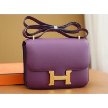 Hermes Constance 18 Bag in original evercolor Leather anemone with gold hardware(handmade)