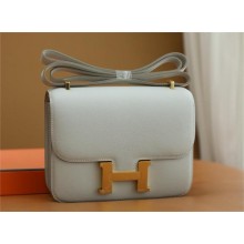 Hermes Constance 18 Bag in original evercolor Leather gris perle with gold hardware(handmade)