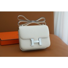 Hermes Constance 18 Bag in MYSORE leather nata with silver hardware(HANDMADE)