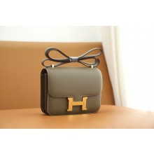 Hermes Constance 18 Bag in MYSORE leather etoupe with gold hardware(HANDMADE)
