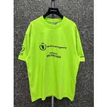 balenciaga Men's Wfp T-shirt Medium Fit in Fluo Yellow 2023