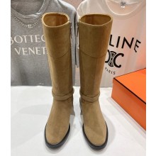 Hermes Veo high boots suede leather in Brown 2024