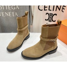 Hermes Veo ankle boots suede leather in Brown 2024