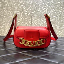 Valentino VLogo Chain Small Calfskin Shoulder Bag red 2022 0081