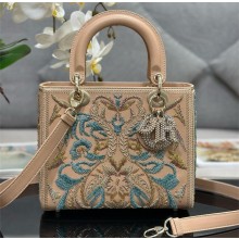 LADY DIOR BEADS Embroidered BAG NUDE 2024