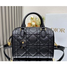 Dior Groove 25 Bag in black Macrocannage Calfskin 2024