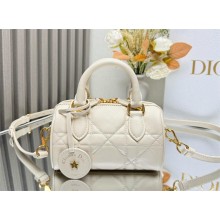 Dior Groove 16 Mini Bag in Dusty Ivory Macrocannage Calfskin 2024