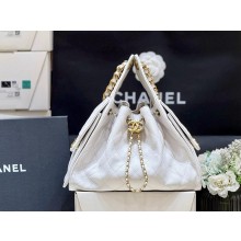Chanel white 25 Small Handbag in Grained Calfskin & Gold-Tone Metal AS5293 2025(ORIGINAL QUALITY)