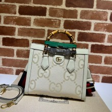 Gucci off white canvas Diana jumbo GG small tote bag 702721 2022