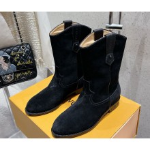 Louis Vuitton 1AD7P2 LV Rider Boot black Suede calf leather 2024