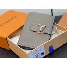 Louis Vuitton LV Vertical Compact Wallet M82198 Galet Gray 2023
