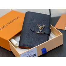 Louis Vuitton LV Vertical Compact Wallet M81561 Black 2023