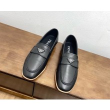 Prada women's calfskin  Loafers in black 2024