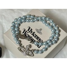 vivienne westwood Mini bas relief necklace light blue 2024