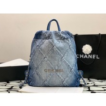 Chanel 22 Backpack in DENIM AS3859 2023