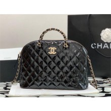 Chanel Small Shopping Bag in Patent Calfskin AS3969 BLACK 2023
