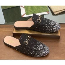 Gucci Women's Jordaan Monogram GG canvas slipper black 1114-2024