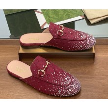 Gucci Women's Jordaan Monogram GG canvas slipper red 1114-2024