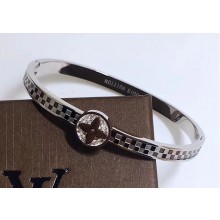 Louis Vuitton Check Bracelet with Monogram Flower Silver 2018
