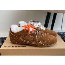 New Balance X Miu Miu 530 SL bleached leather sneakers 5E165E BROWN 2024
