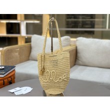 CHLOE Summer Banana Small raffia tote bag BEIGE 2025