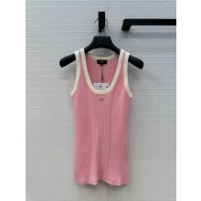 CHANEL PINK & White COTTON TANK P78618 2025