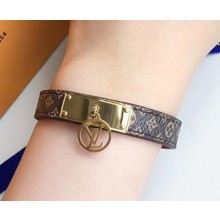 Louis Vuitton Logomania Monogram Bracelet with LV Circle 2018
