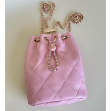 CHANEL Shiny Lambskin & Gold-Tone Metal Backpack AS4810 pink 2024