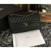 Chanel large flap bag in black goatskin A93229