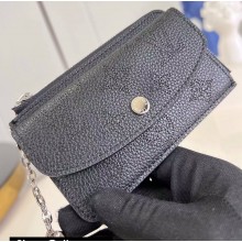 Louis Vuitton Mahina perforated calf leather Card Holder Recto Verso M81287 Black 2023