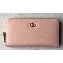 Gucci Leather Zip Around Wallet 456117 Pink 2018
