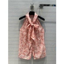 Versace printed silk top PINK 2024