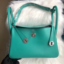 Hermes Lindy 26cm Bag in original swift leather blue paon(handmade)