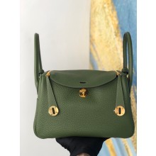Hermes Lindy 26cm Bag in original  taurillon clemence leather canopee(handmade)