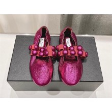 Alaia SPHERE BALLET FLATS IN PATENT LEATHER fuchsia 2024