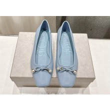Jimmy Choo Elme embellished leather ballet flats blue 2024