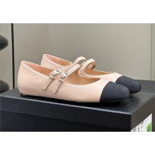 Chanel Lambskin & Grosgrain Mary Janes G45697 pink 2024