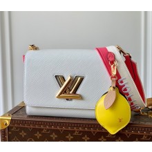 Louis Vuitton Twist MM Bag in Epi Leather M20681 White 2022