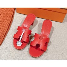 Hermes Heel 5cm Oasis Sandals in swift leather red 2025