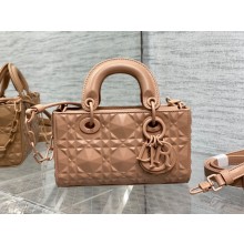 Dior Micro Lady D-Joy Bag in Calfskin with Diamond Motif Rose Des Vents 2023